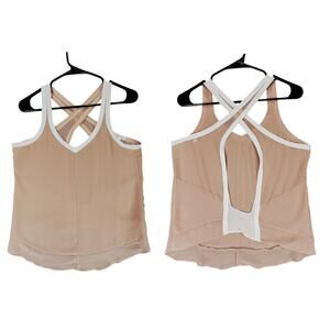 Silence + Noise sz S Urban Outfitters Camisole Tank Top Blouse Women Sheer Beige